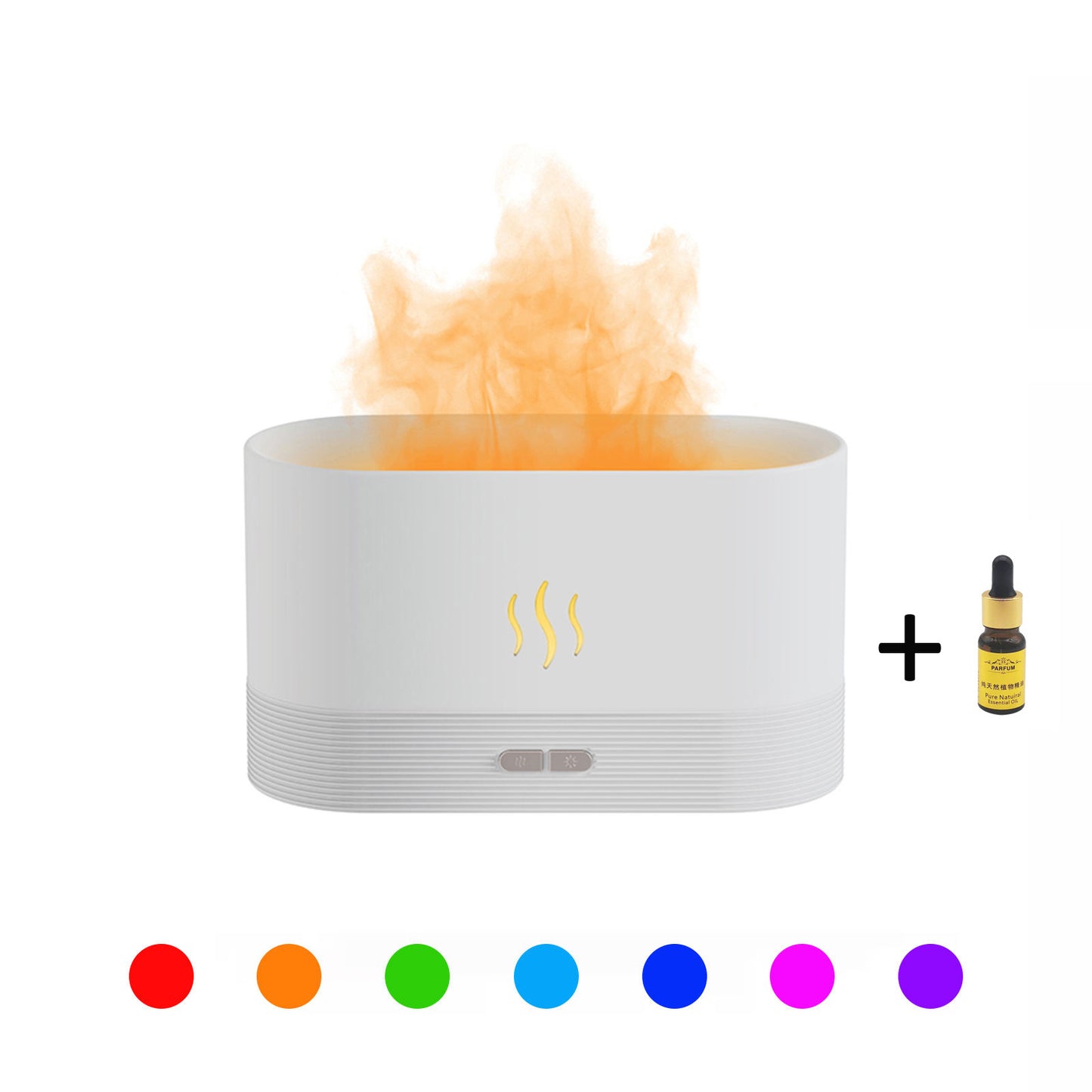 Flame Glow Ultrasonic Humidifier & Aroma Diffuser: Soothing LED Ambiance