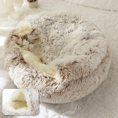 Cozy Plush Cat & Dog Bed