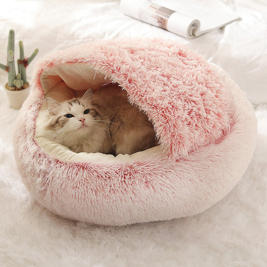 Cozy Plush Cat & Dog Bed