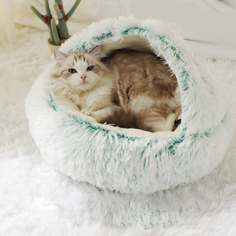 Cozy Plush Cat & Dog Bed