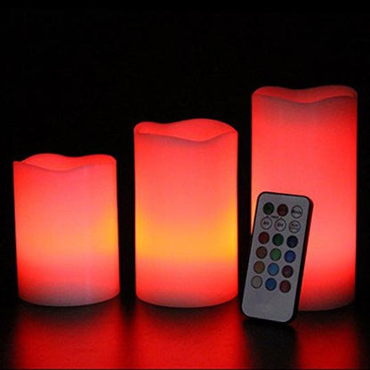 Trio of Luma Real Wax Flameless Candles: Warm Glow, No Worries