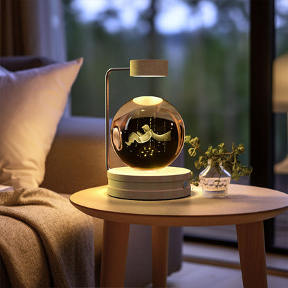 Cosmic Crystal Ball Night Light: USB-Powered Bedside Lamp