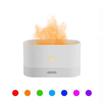 Flame Glow Ultrasonic Humidifier & Aroma Diffuser: Soothing LED Ambiance