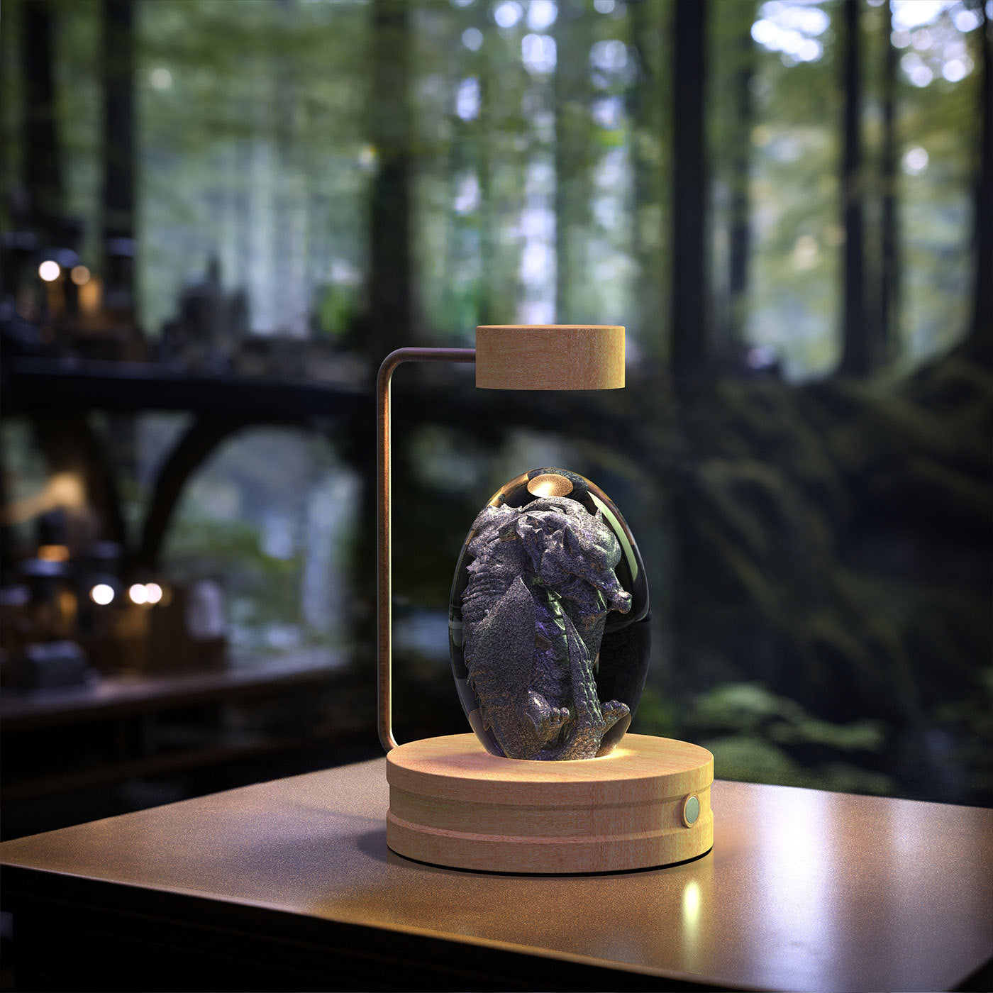 Cosmic Crystal Ball Night Light: USB-Powered Bedside Lamp