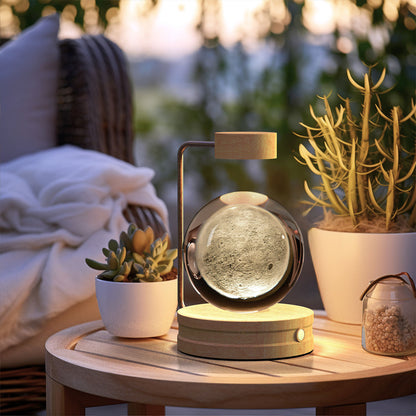 Cosmic Crystal Ball Night Light: USB-Powered Bedside Lamp