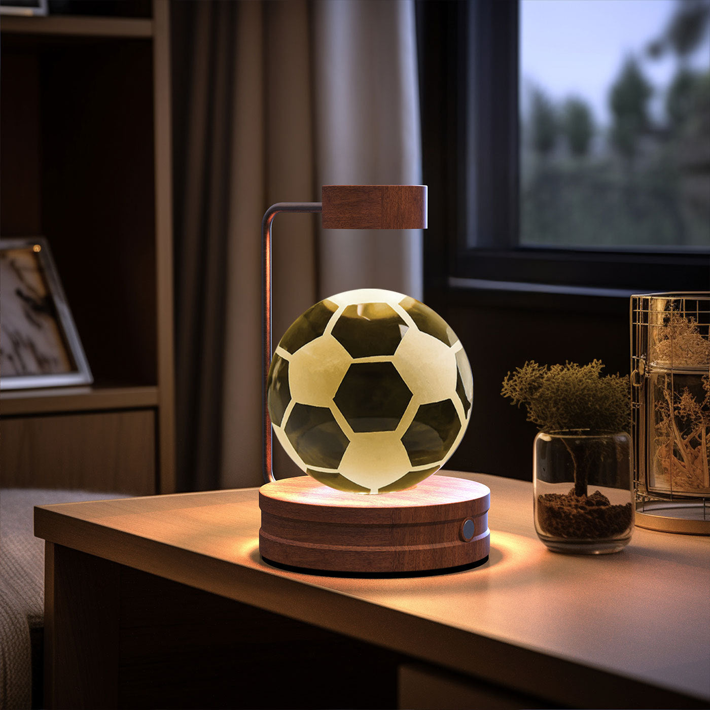 Cosmic Crystal Ball Night Light: USB-Powered Bedside Lamp