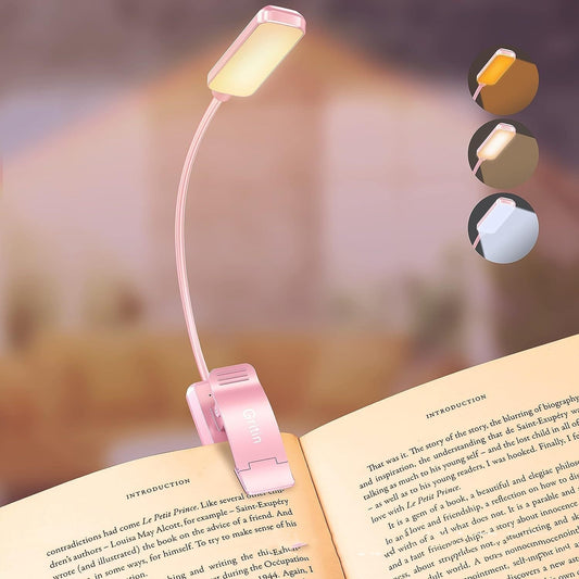 Rechargeable Minimalist LED Book Light: Sleek & Bright