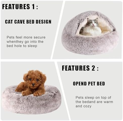 Cozy Plush Cat & Dog Bed