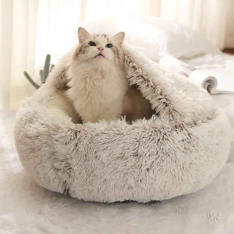 Cozy Plush Cat & Dog Bed