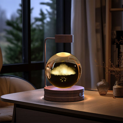 Cosmic Crystal Ball Night Light: USB-Powered Bedside Lamp