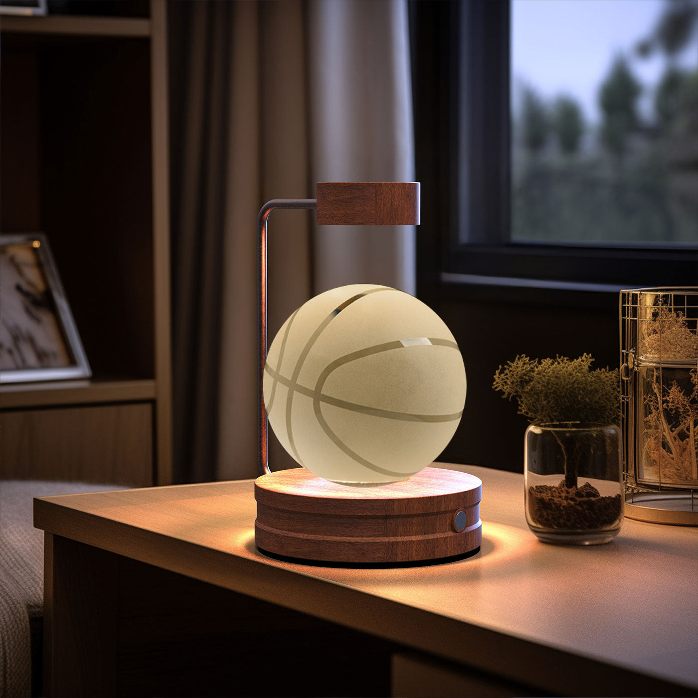 Cosmic Crystal Ball Night Light: USB-Powered Bedside Lamp